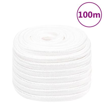 Frânghie de barcă, alb complet, 20 mm, 100 m, polipropilenă GartenMobel Dekor
