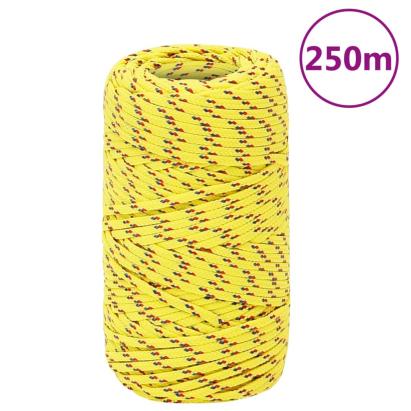 Frânghie de barcă, galben, 2 mm, 250 m, polipropilenă GartenMobel Dekor
