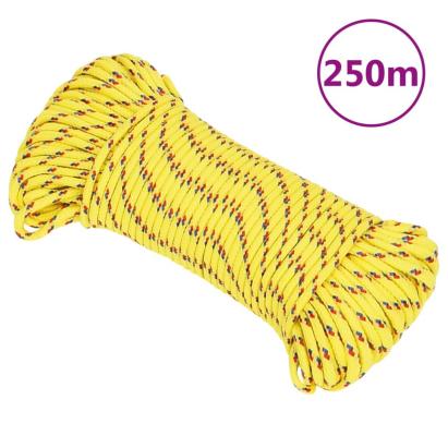 Frânghie de barcă, galben, 3 mm, 250 m, polipropilenă GartenMobel Dekor