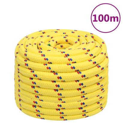Frânghie de barcă, galben, 20 mm, 100 m, polipropilenă GartenMobel Dekor