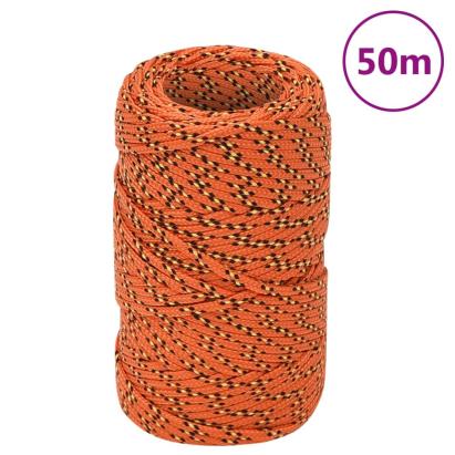 Frânghie de barcă, portocaliu, 2 mm, 50 m, polipropilenă GartenMobel Dekor