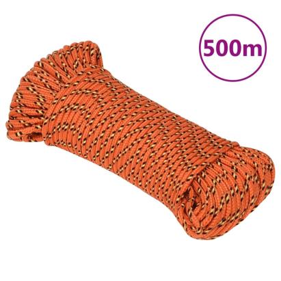 Frânghie de barcă, portocaliu, 3 mm, 500 m, polipropilenă GartenMobel Dekor