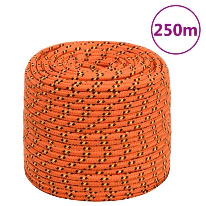 Frânghie de barcă, portocaliu, 8 mm, 250 m, polipropilenă GartenMobel Dekor