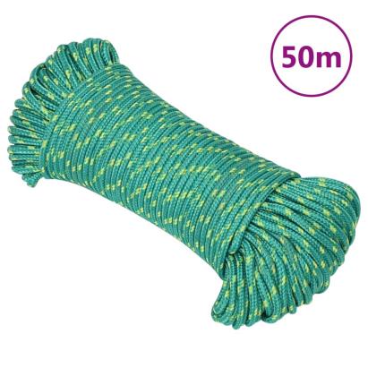 Frânghie de barcă, verde, 4 mm, 50 m, polipropilenă GartenMobel Dekor