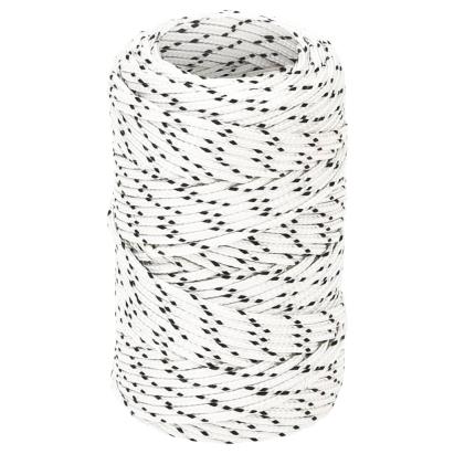 Frânghie împletită pentru barcă, alb, 2 mm x 50 m, poliester	 GartenMobel Dekor