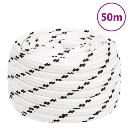 Frânghie de lucru, alb, 18 mm, 50 m, poliester GartenMobel Dekor