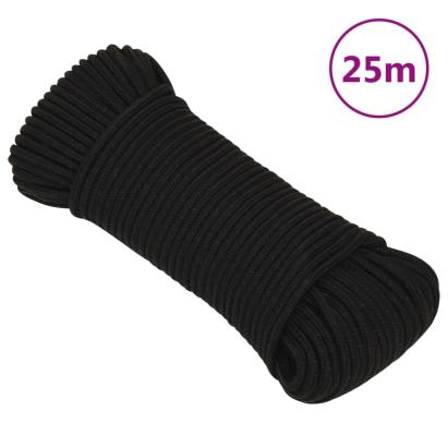 Frânghie de lucru, negru, 5 mm, 25 m, poliester GartenMobel Dekor