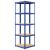 Raft de colț cu 5 niveluri, albastru, oțel și lemn prelucrat GartenMobel Dekor