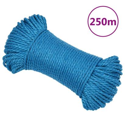 Frânghie de lucru, albastru, 3 mm, 250 m, polipropilenă GartenMobel Dekor