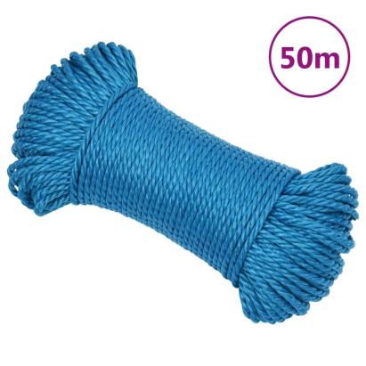 Frânghie de lucru, albastru, 8 mm, 50 m, polipropilenă GartenMobel Dekor