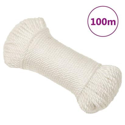 Frânghie de lucru, alb, 6 mm, 100 m, polipropilenă GartenMobel Dekor