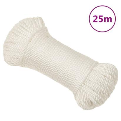 Frânghie de lucru, Alb, 8 mm, 25 m, polipropilenă GartenMobel Dekor