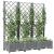 Jardinieră de grădină cu spalier gri deschis 120x40x121,5 cm PP GartenMobel Dekor