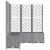 Jardinieră de grădină cu spalier gri deschis 120x120x136 cm PP GartenMobel Dekor
