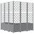 Jardinieră de grădină cu spalier gri deschis 120x120x136 cm PP GartenMobel Dekor