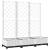 Jardinieră de grădină cu spalier, alb, 120x40x121,5 cm, PP GartenMobel Dekor
