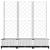 Jardinieră de grădină cu spalier, alb, 120x40x121,5 cm, PP GartenMobel Dekor