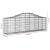 Coș gabion arcuit 200x30x60/80 cm fier galvanizat GartenMobel Dekor