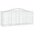 Coș gabion arcuit 200x50x80/100 cm fier galvanizat GartenMobel Dekor