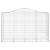 Coș gabion arcuit 200x50x120/140 cm fier galvanizat GartenMobel Dekor