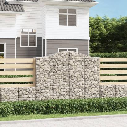Coș gabion arcuit, 200x50x160/180 cm, fier galvanizat GartenMobel Dekor