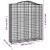 Coș gabion arcuit, 200x50x220/240 cm, fier galvanizat GartenMobel Dekor
