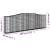 Coș gabion arcuit 400x30x120/140 cm fier galvanizat GartenMobel Dekor
