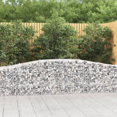 Coș gabion arcuit 400x50x60/80 cm fier galvanizat GartenMobel Dekor