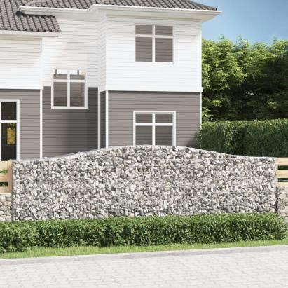 Coș gabion arcuit 400x50x120/140 cm fier galvanizat GartenMobel Dekor