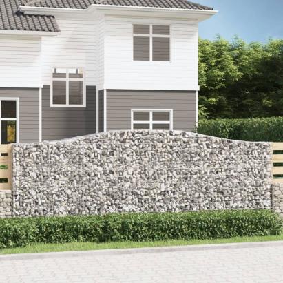 Coș gabion arcuit, 400x50x140/160 cm, fier galvanizat GartenMobel Dekor