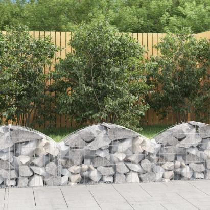 Coș gabion arcuit, 100x30x40/60 cm, fier galvanizat GartenMobel Dekor