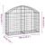 Coș gabion arcuit, 100x30x60/80 cm, fier galvanizat GartenMobel Dekor