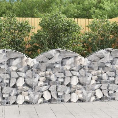 Coș gabion arcuit, 100x30x80/100 cm, fier galvanizat GartenMobel Dekor