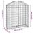 Coș gabion arcuit, 100x30x100/120 cm, fier galvanizat GartenMobel Dekor