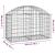 Coș gabion arcuit, 100x50x60/80 cm, fier galvanizat GartenMobel Dekor