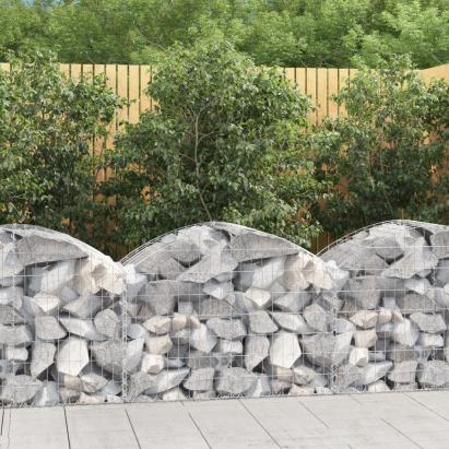 Coș gabion arcuit, 100x50x60/80 cm, fier galvanizat GartenMobel Dekor