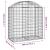 Coș gabion arcuit, 100x50x100/120 cm, fier galvanizat GartenMobel Dekor