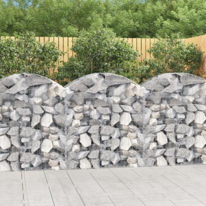 Coș gabion arcuit, 100x50x100/120 cm, fier galvanizat GartenMobel Dekor