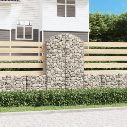 Coș gabion arcuit, 100x50x160/180 cm, fier galvanizat GartenMobel Dekor