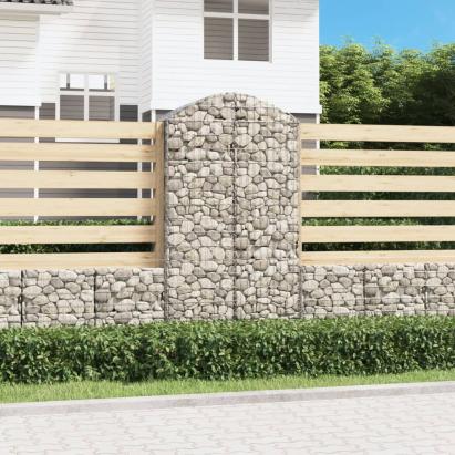 Coș gabion arcuit, 100x50x180/200 cm, fier galvanizat GartenMobel Dekor