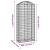 Coș gabion arcuit, 100x50x220/240 cm, fier galvanizat GartenMobel Dekor
