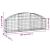 Coș gabion arcuit, 150x30x40/60 cm, fier galvanizat GartenMobel Dekor