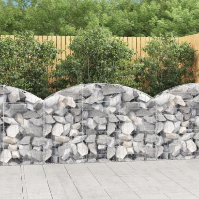 Coș gabion arcuit, 150x30x80/100 cm, fier galvanizat GartenMobel Dekor