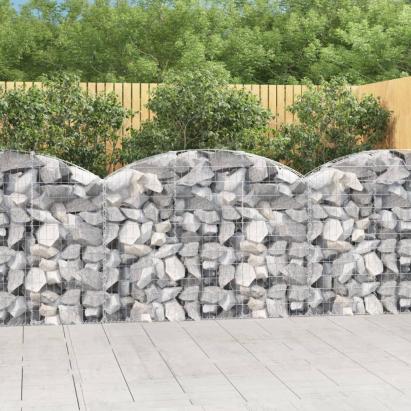 Coș gabion arcuit, 150x30x100/120 cm, fier galvanizat GartenMobel Dekor