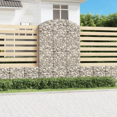 Coș gabion arcuit, 150x30x220/240 cm, fier galvanizat GartenMobel Dekor