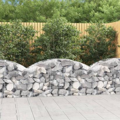 Coș gabion arcuit, 150x50x60/80 cm, fier galvanizat GartenMobel Dekor