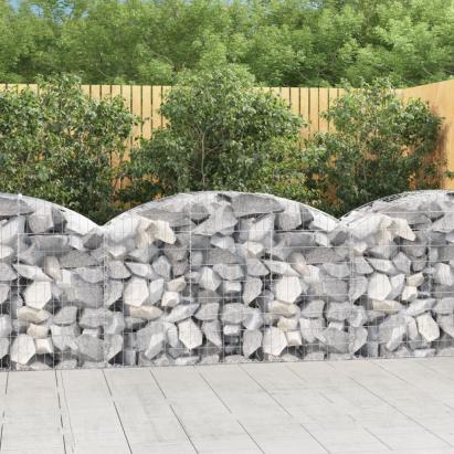 Coș gabion arcuit, 150x50x80/100 cm, fier galvanizat GartenMobel Dekor