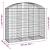 Coș gabion arcuit, 150x50x120/140 cm, fier galvanizat GartenMobel Dekor
