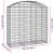 Coș gabion arcuit, 150x50x140/160 cm, fier galvanizat GartenMobel Dekor
