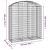 Coș gabion arcuit, 150x50x160/180 cm, fier galvanizat GartenMobel Dekor